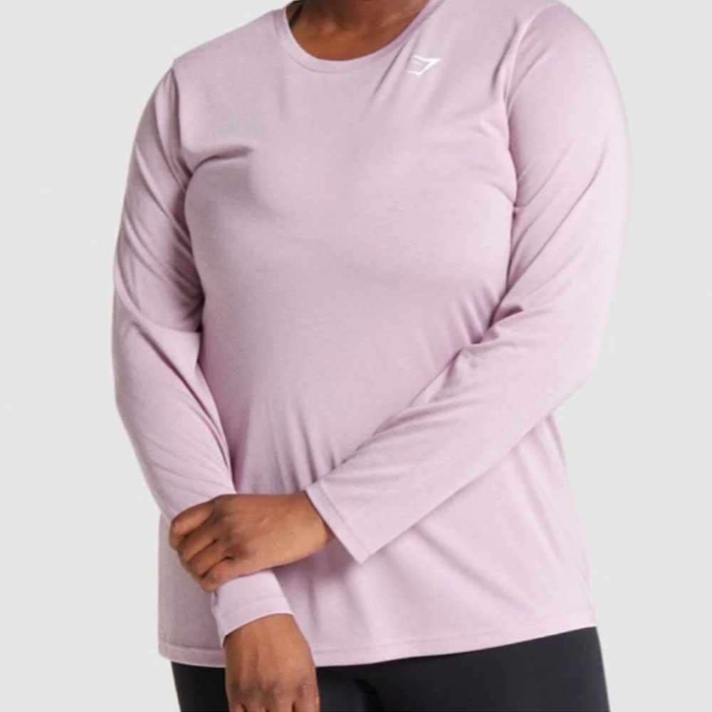 NWT GYMSHARK Training Oversized Long Sleeve Tee, size XS, Lilac Color